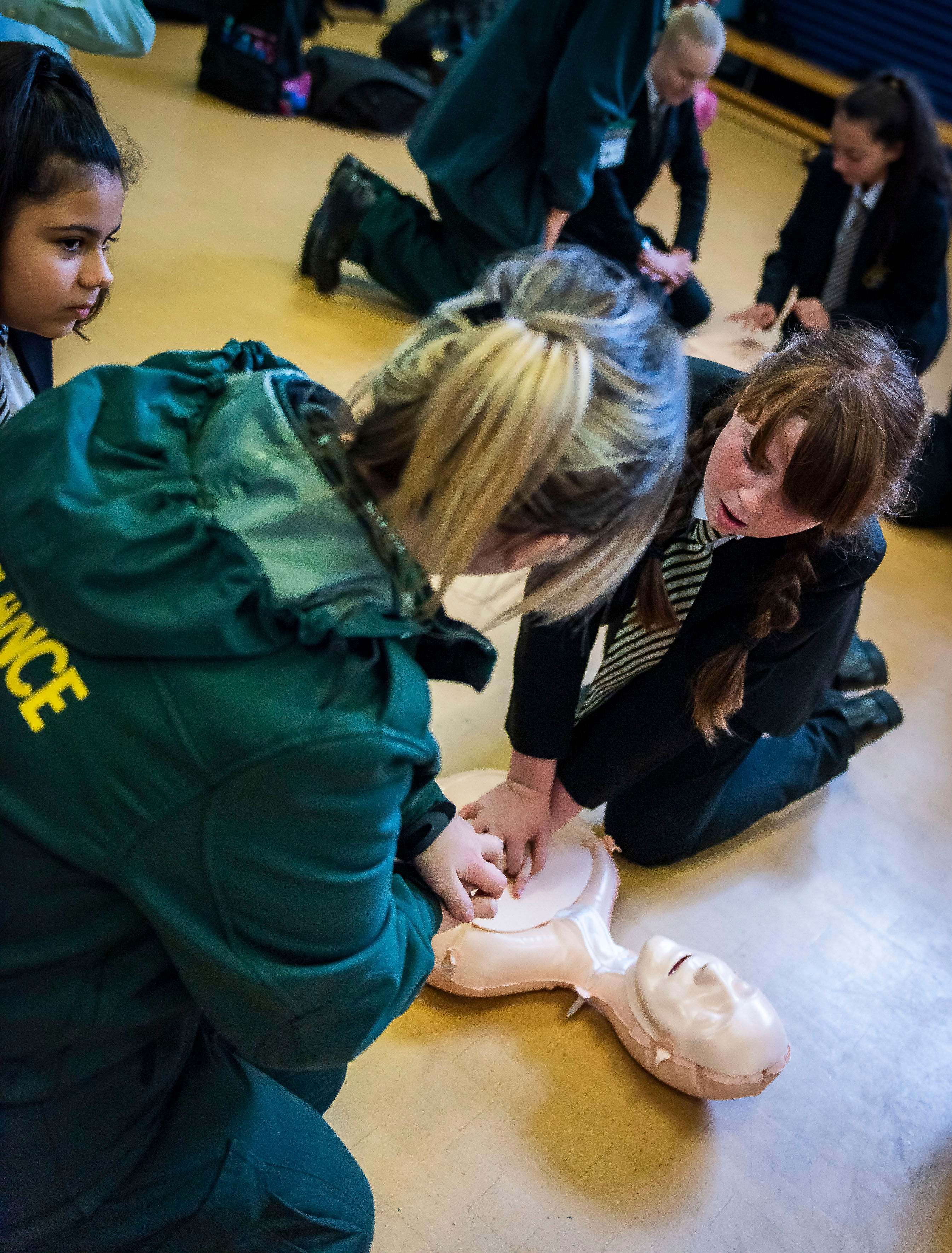 Student learns CPR