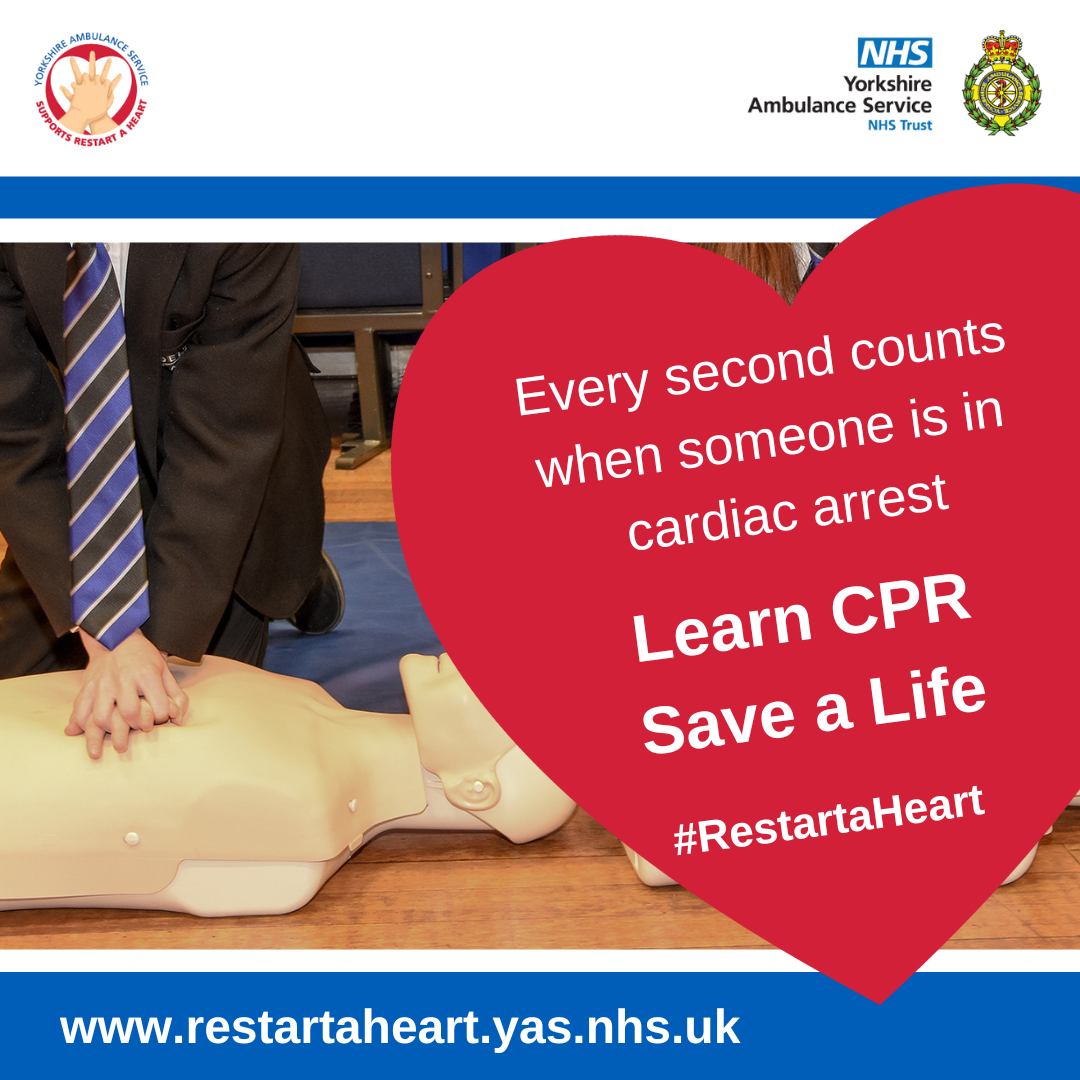Download: 'Every second counts when someone is in cardiac arrest' social media graphic