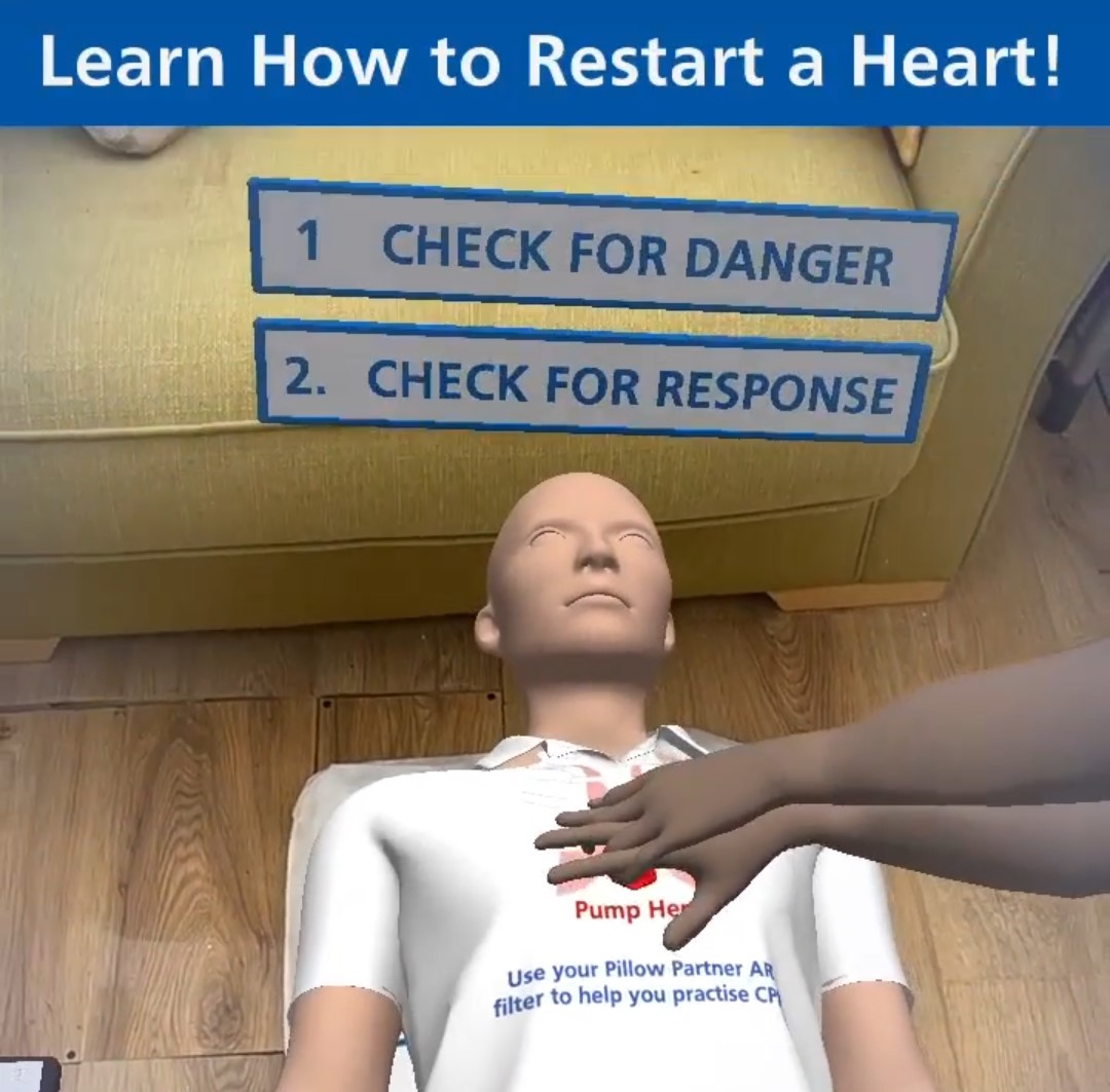 Augmented reality filter brings CPR training to life