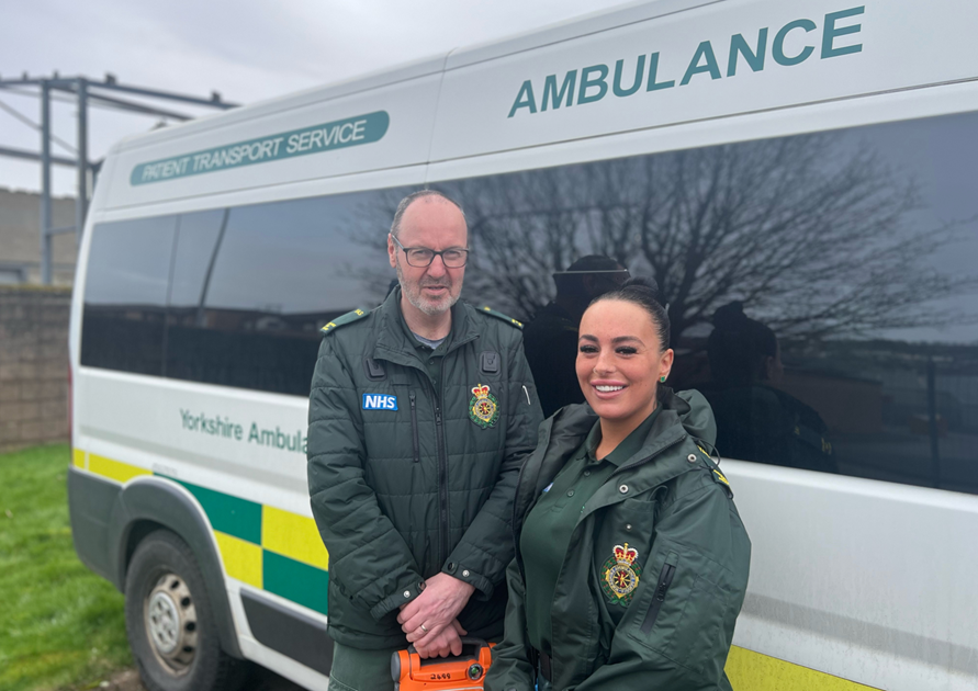 Ambulance crew who stopped to save a someone's life