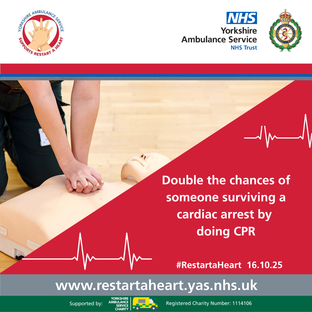 Double the chance of someone surviving a cardiac arrest by doing CPR