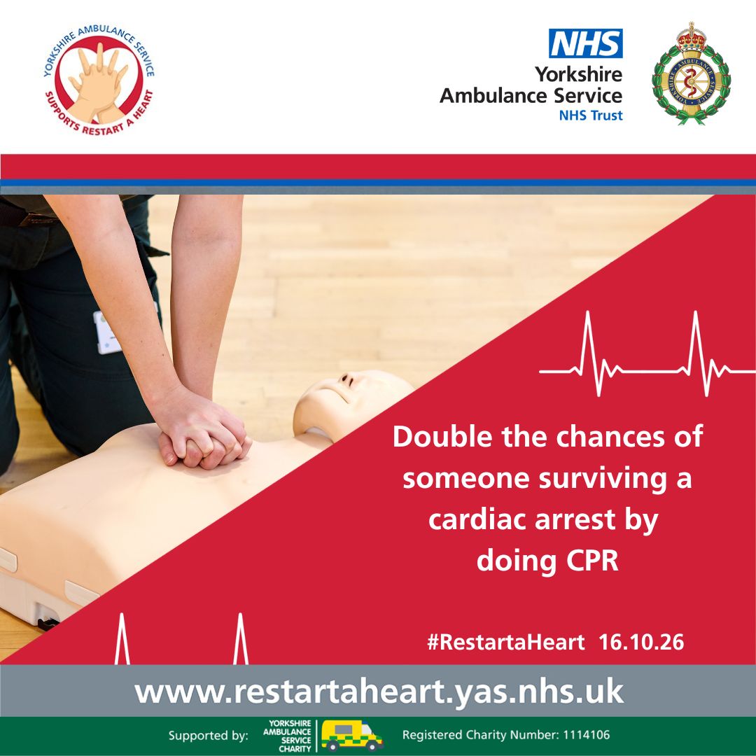 Double the chance of someone surviving a cardiac arrest by doing CPR